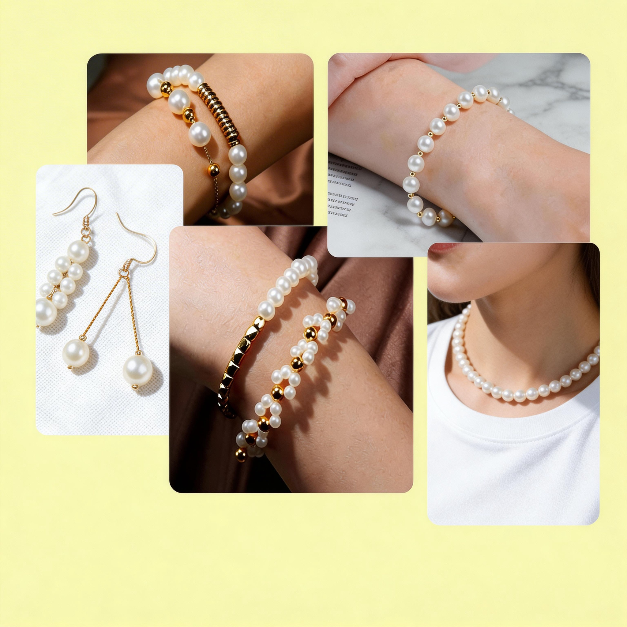 진주 귀걸이 세트